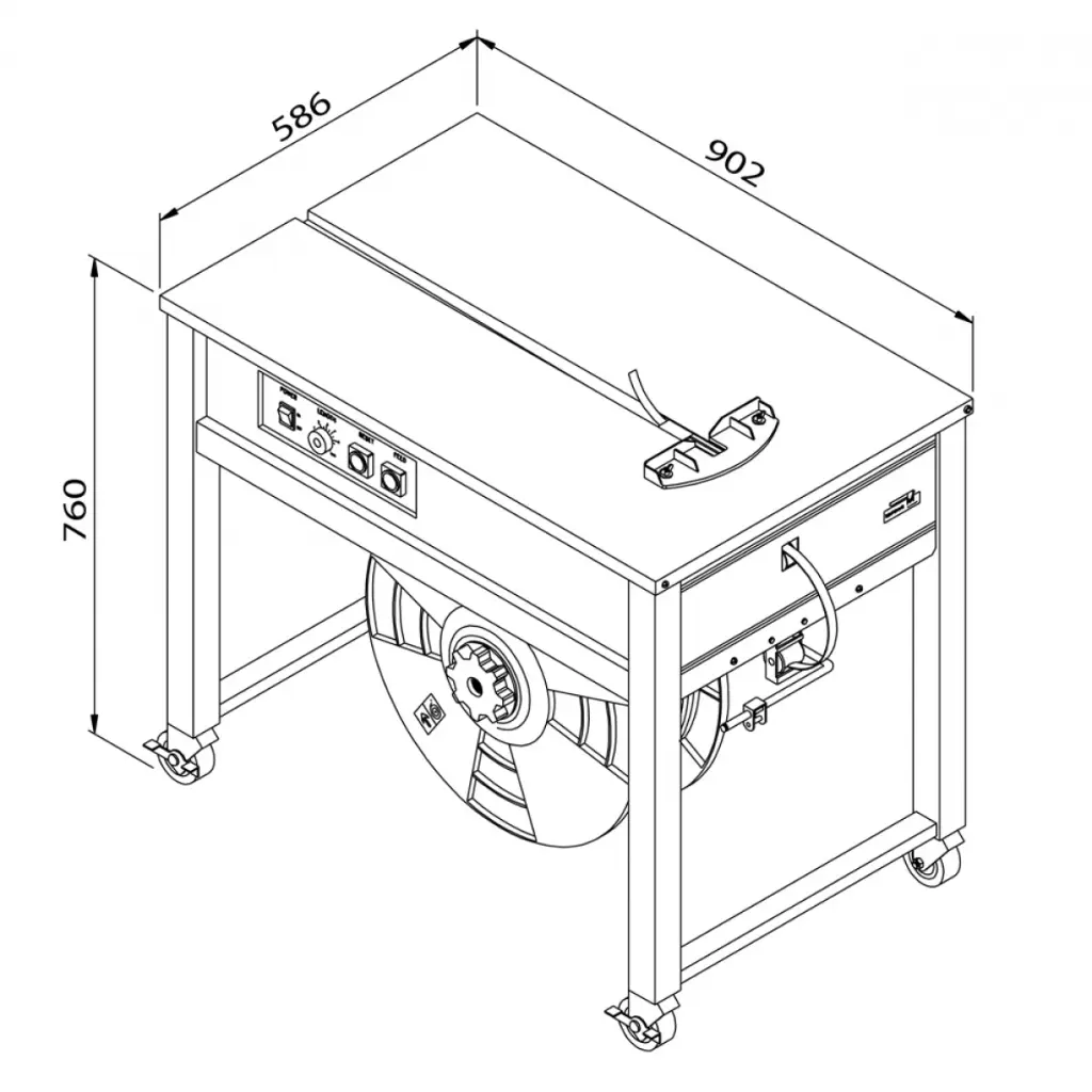 Enzunchadora Semi Automática TP 202 Transpak Layout.webp